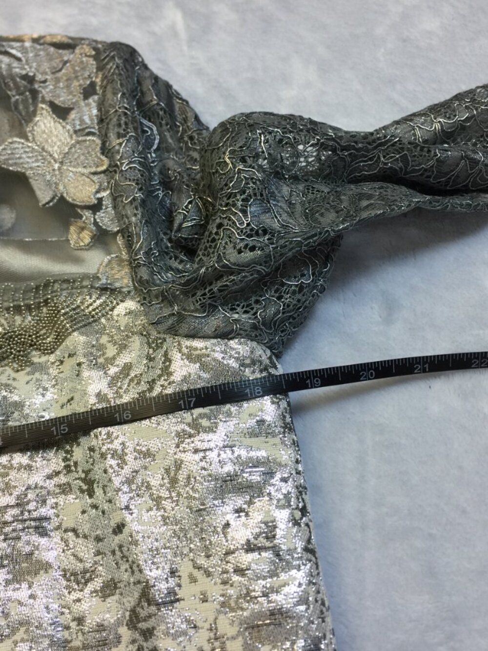New! T Tahari Fatima Jacket XS Womans Silver Floral Embellished Long Sleeve - Picture 13 of 16